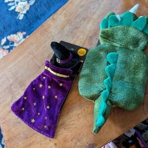 NWT Lizard/Guinea Pig Small  Pet Dinosaur Costume Pet & Purple Wizard Cape Set